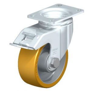 Blickle 4" 615 Lbs capacity swivel casters with brake from Easy Casters