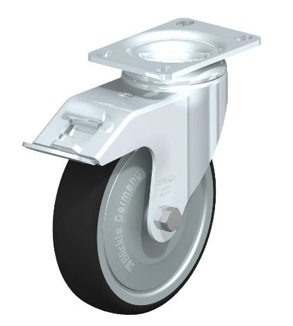 Blickle 5" swivel caster with brake that can support 1760 lbs from Easy Casters