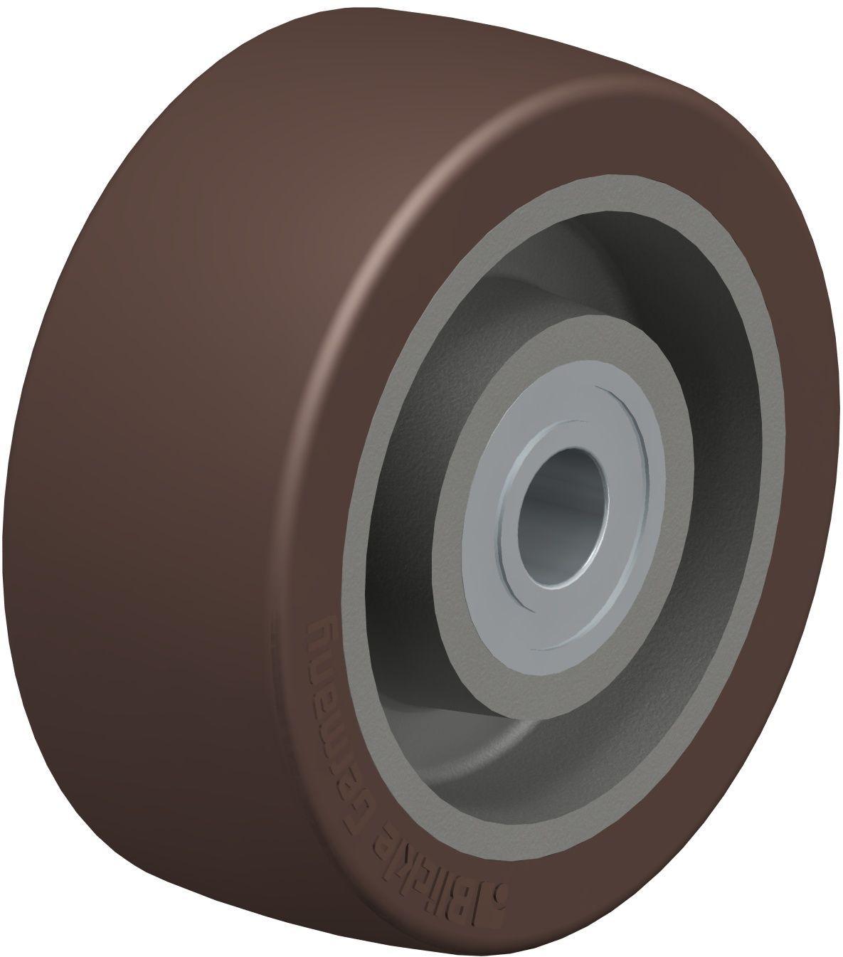 Wheel Ø	100 mm (D)
Wheel width	40 mm (T2)
Load capacity	400 kg
Axle bore Ø	15 mm (d)
Clamping length	40 mm (T5)
Hub length	40 mm (T1)
unit weight	1 kg
Temperature resistance to	-25 ° C
Temperature resistance to	70 ° C
tread and tire hardness	92° Shore A
Bearing type	Ball bearing